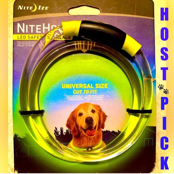🆕LED Pet Safety Necklace; Glow in the Dark neon green Pet Safety Necklace - Picture 1 of 16